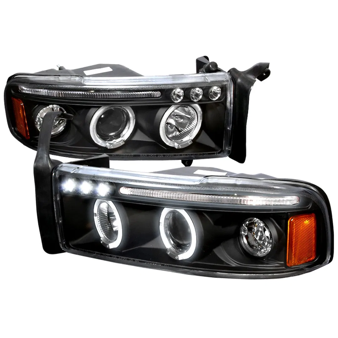 2LHP-RAM94JM-TM – SPEC-D TUNIN Headlight Assembly, Halogen Bulb Dual Halo Projector Headlights With LED Accent Light ...